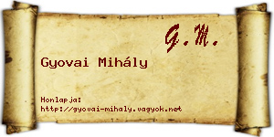 Gyovai Mihály névjegykártya