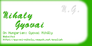 mihaly gyovai business card